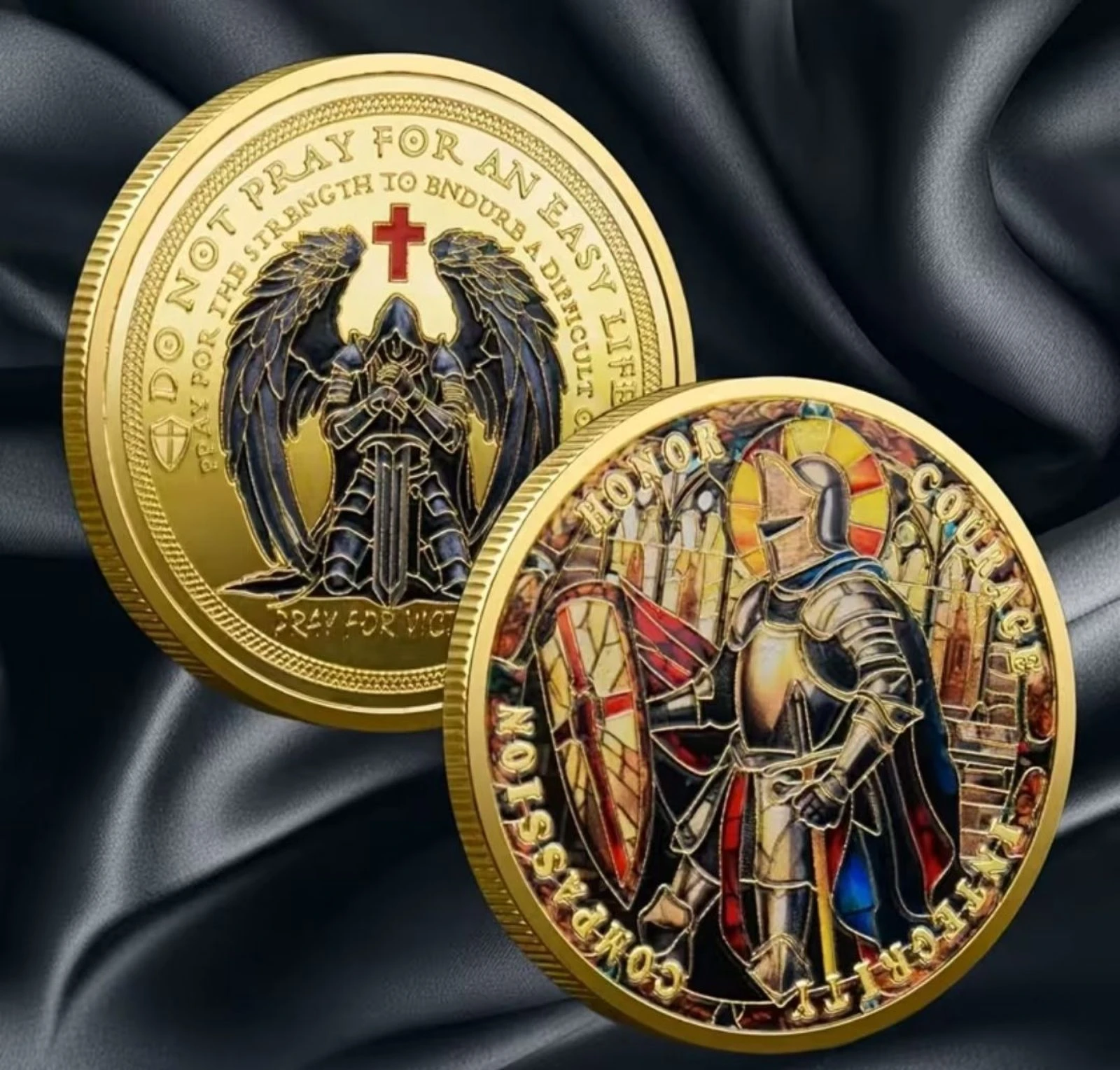 Zeer mooie medaille, Tempelridder. Diameter 4cm – photo 2